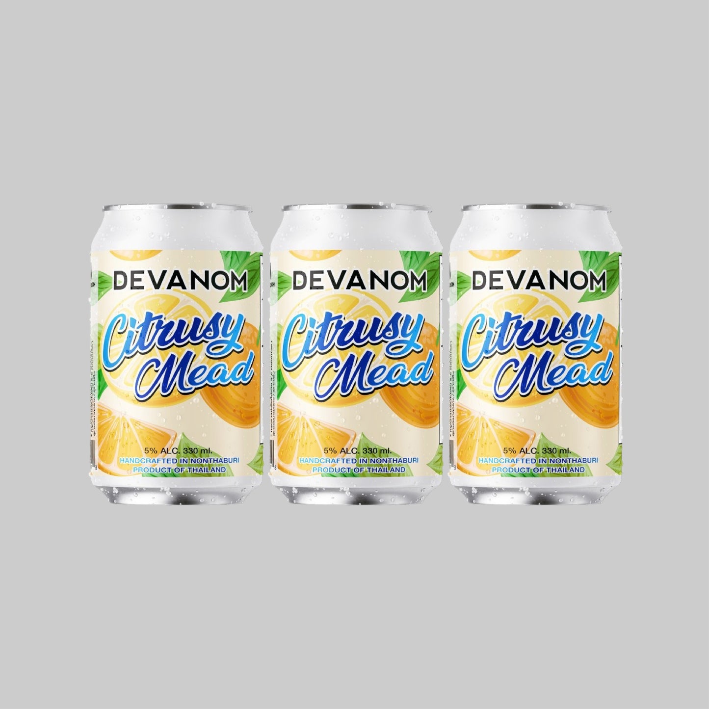 Devanom Citrusy Thai Craft Sato Can 330ml 5.0% (Pack of 3) - Time2Drink