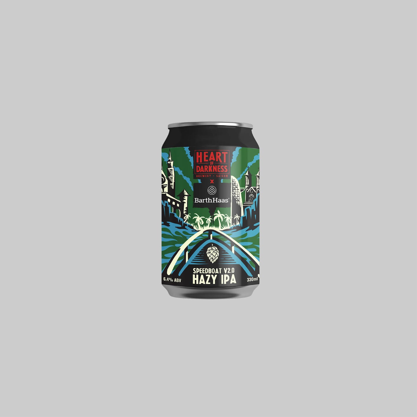 Heart Of Darkness HOD x Barthhass Speedboat V2.0 Hazy IPA Can 330ml 6.4% - Time2Drink