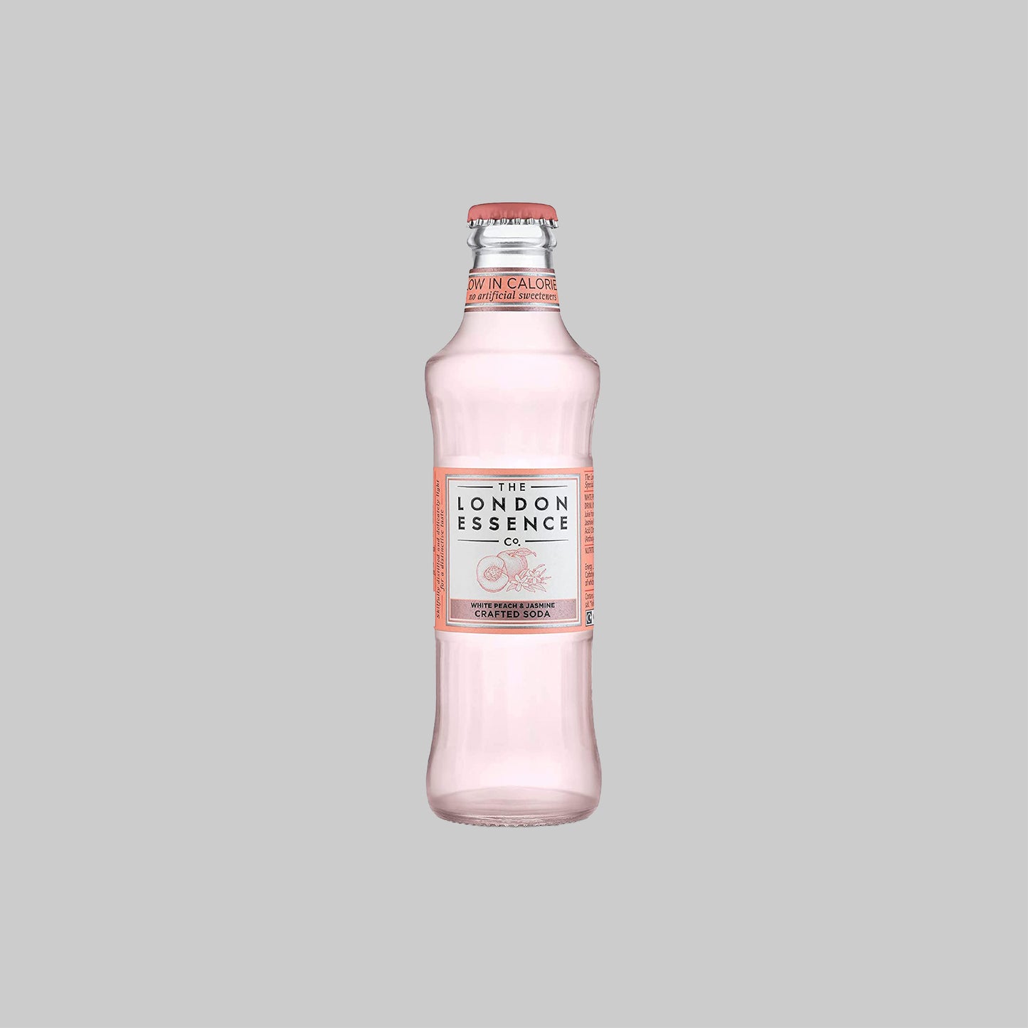 The London Essence White Peach & Jusmine Crafted Soda Bottle 200ml 0.0% - Time2Drink