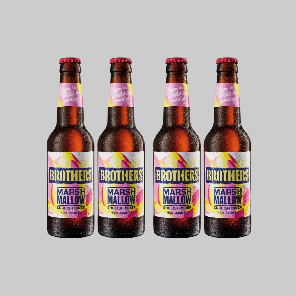 4x Brothers English Cider Marsh Mallow Bottle 330ml 4.0% | Time2Drink