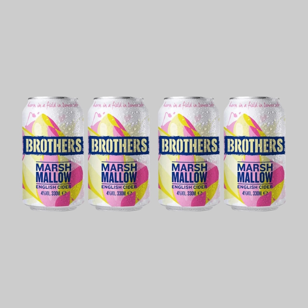 4x Brothers English Cider Marsh Mallow Can 330ml 4.0% | Time2Drink