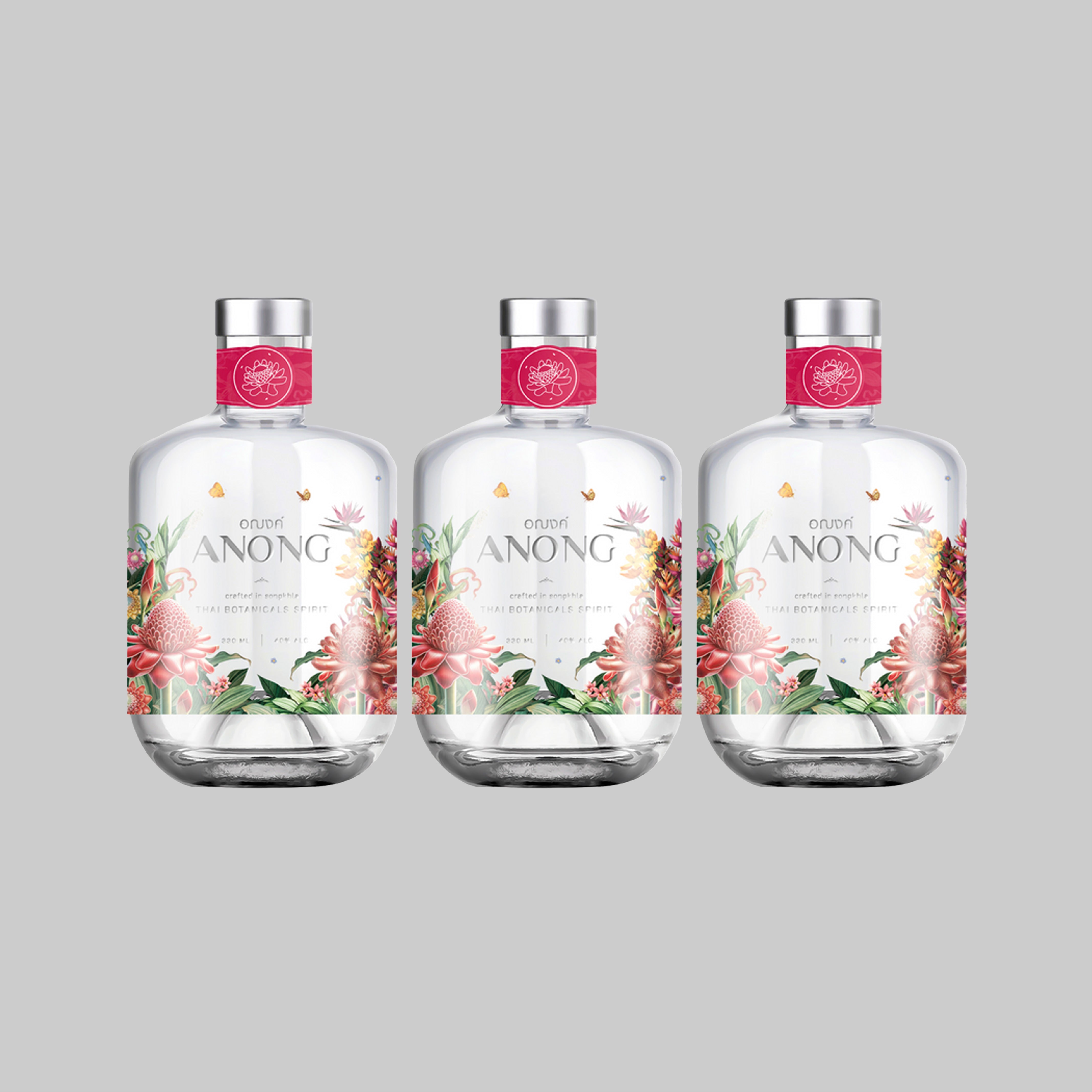 Anong Thai Botanical Gin 330ml 40.0% (Pack of 3) - Time2Drink