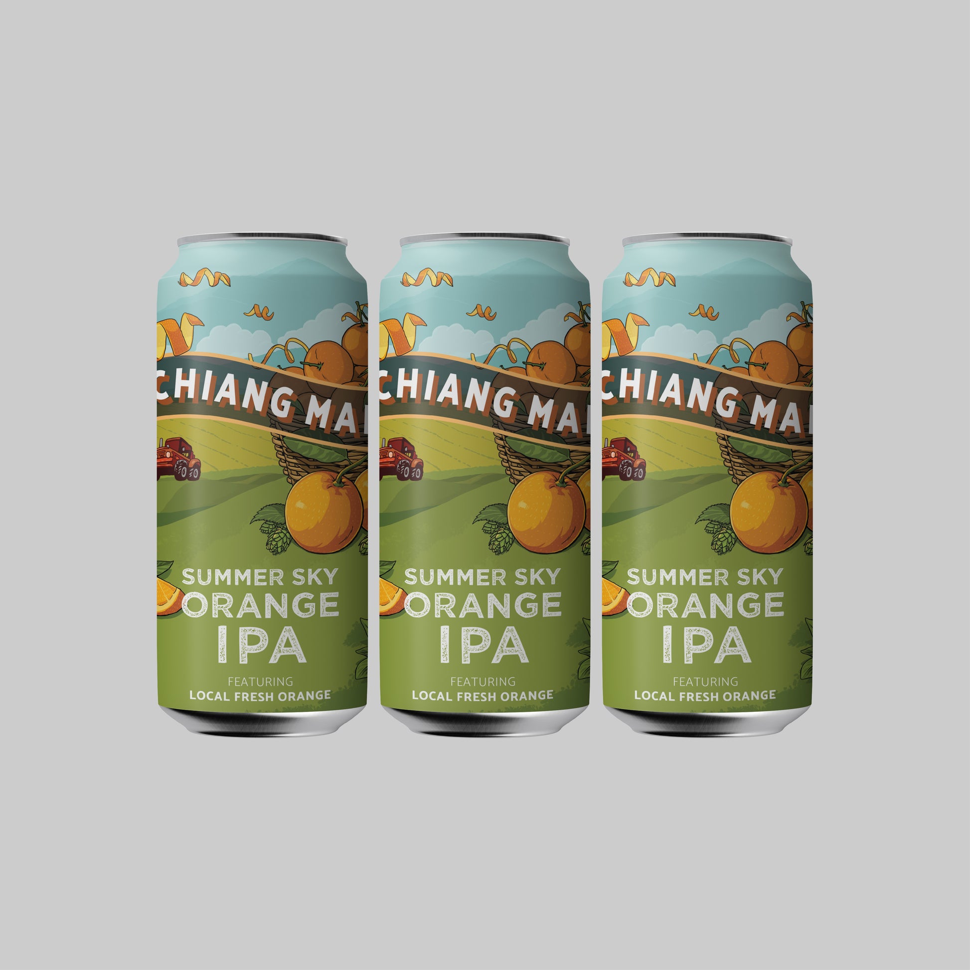 Chiang Mai Summer Sky Orange IPA Can 490ml 6.5% (Pack of 3) - Time2Drink