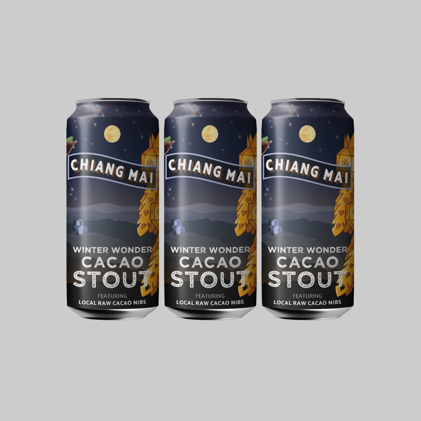 Chiang Mai Winter Wonder Cacao Stout Can 490ml 5.0% (Pack of 3) - Time2Drink
