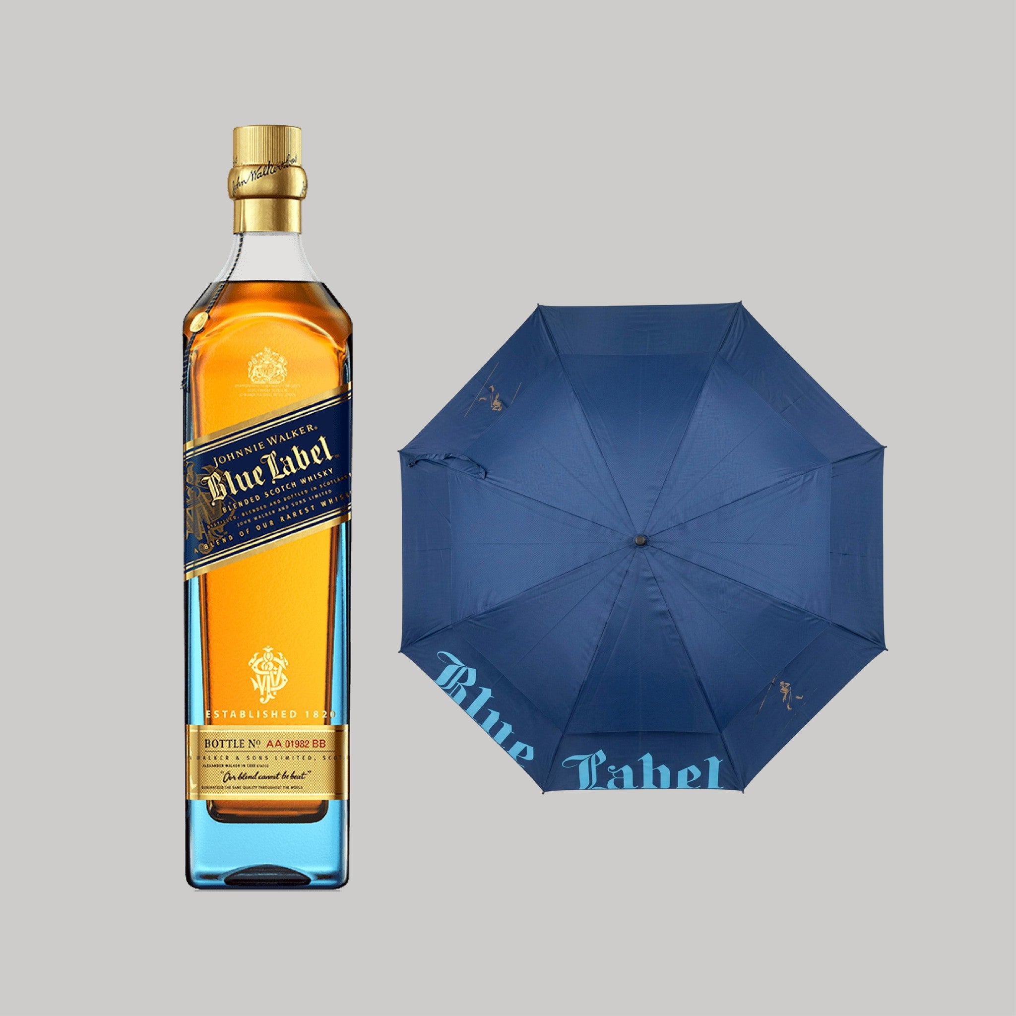 Johnnie Walker Blue Label Blended Scotch Whisky 750ml 40.0% (Free JW Blue Umbrella) | TIME2DRINK