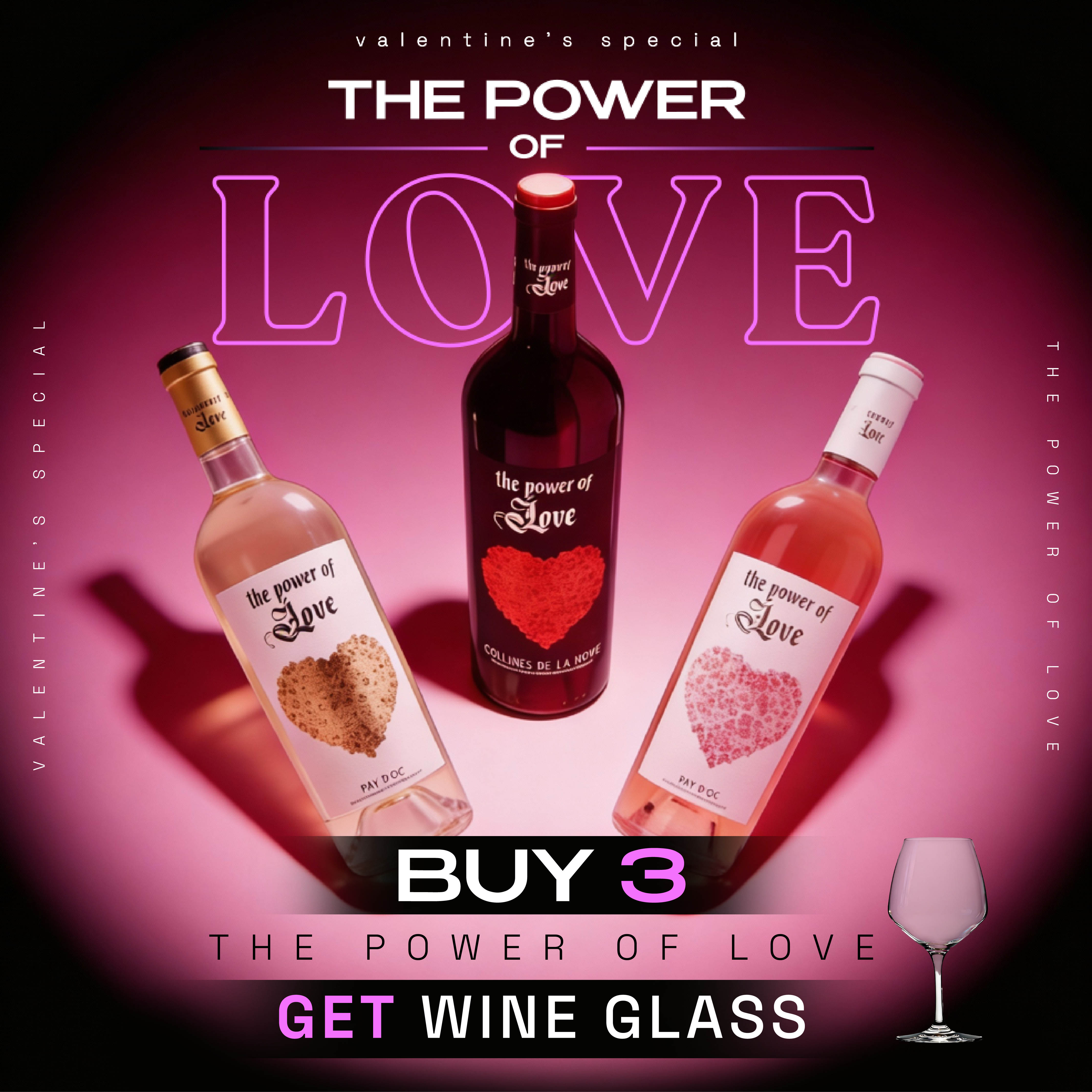 [Valentine’s Exclusive] The Power of Love Collection Bundle (3 Bottles) + Free Wine Glass - Time2Drink