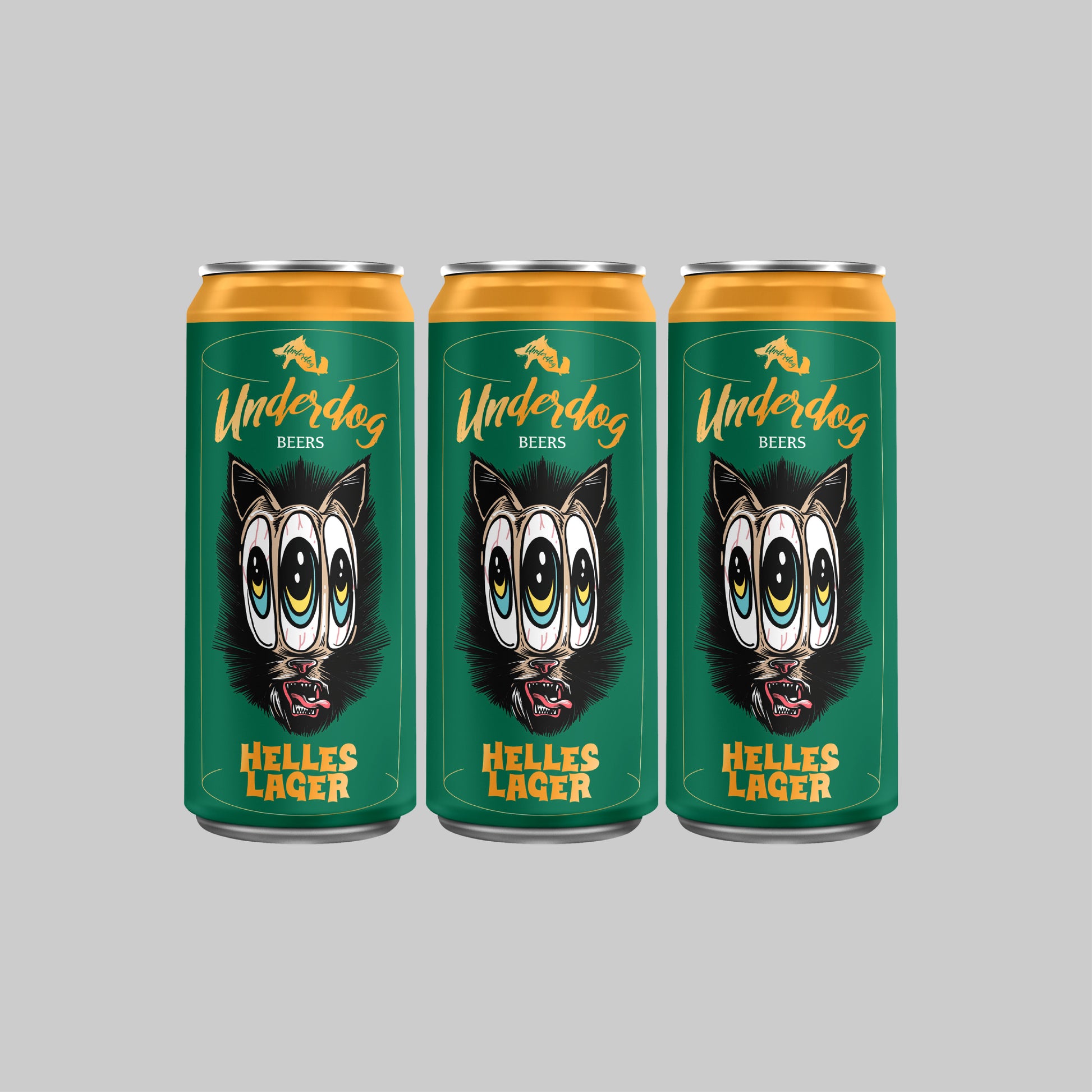 Underdog Helles Lager Can 490ml 5.0% (Pack of 3) - Time2Drink