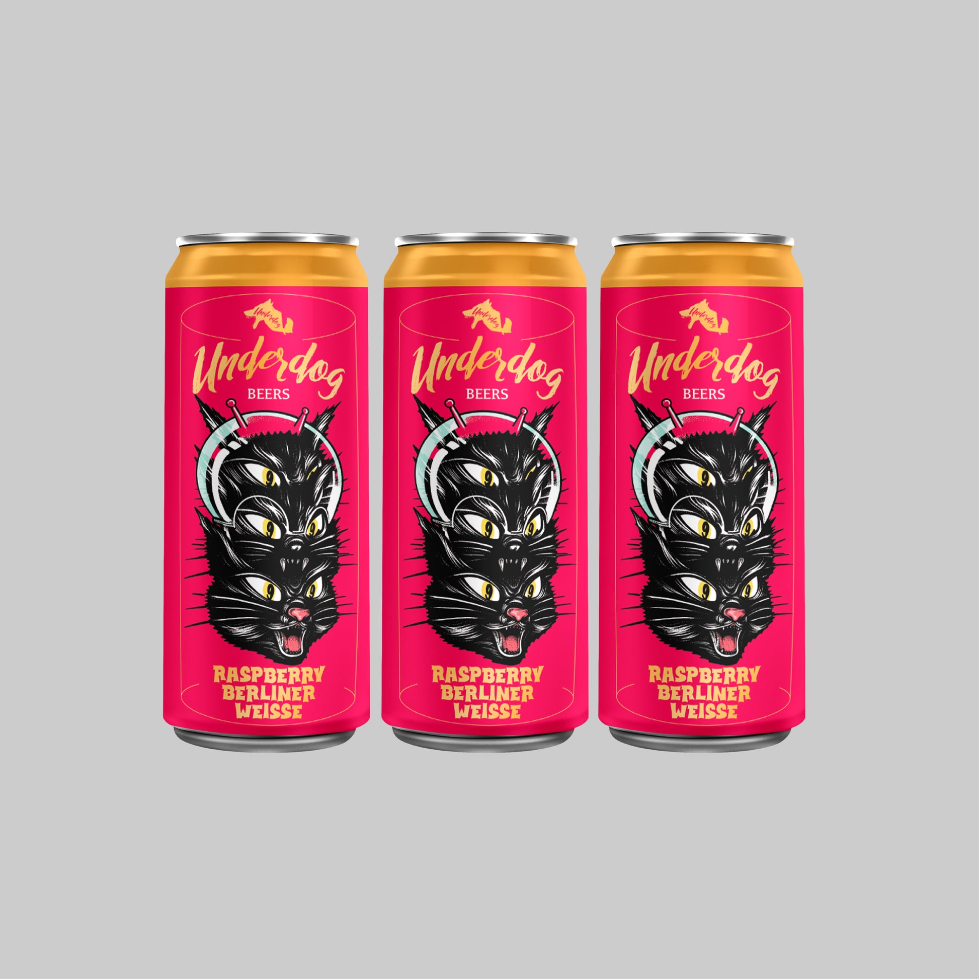 Underdog Raspberry Berliner Weisse Can 490ml 3.4% (Pack of 3) - Time2Drink