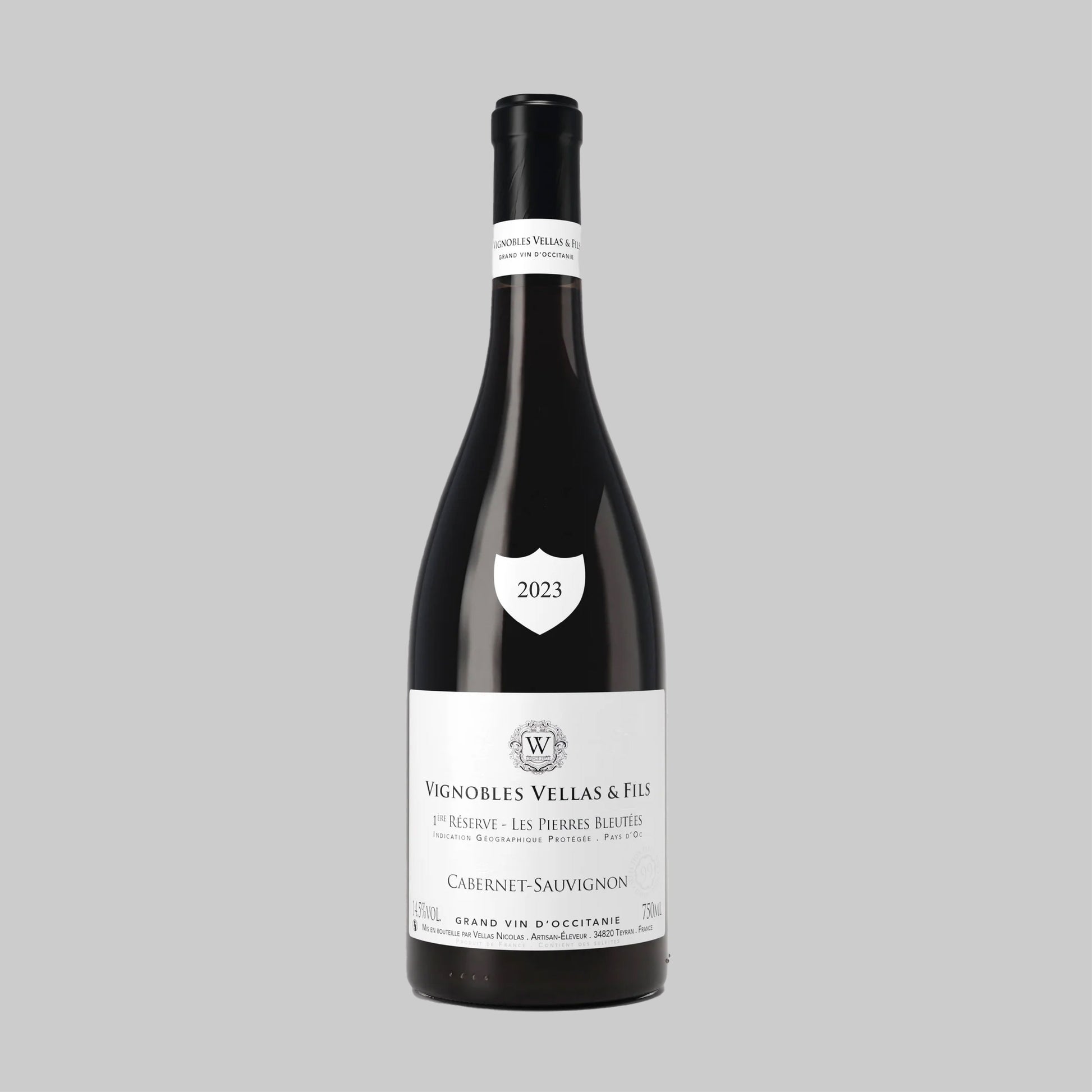 Vignobles Vellas 1st Reserve Les Pierres Bleutées Cabernet Sauvignon IGP Pays d’Oc 2023 750ml 14.5% | Time2Drink