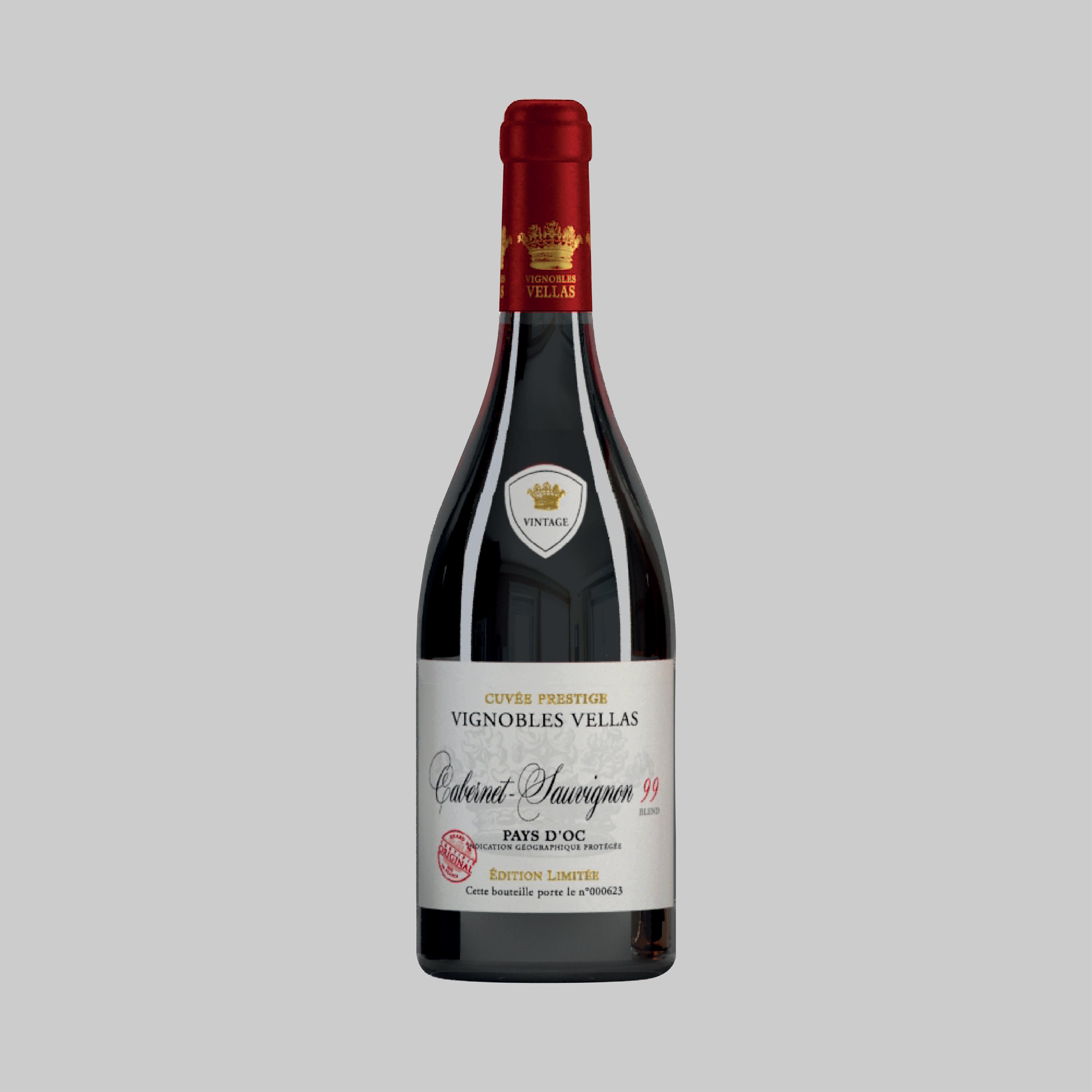 Vignobles Vellas Cuvée Prestige Cabernet Sauvignon 99 Blend Pays d'Oc 2022 750ml 14.5% - Time2Drink