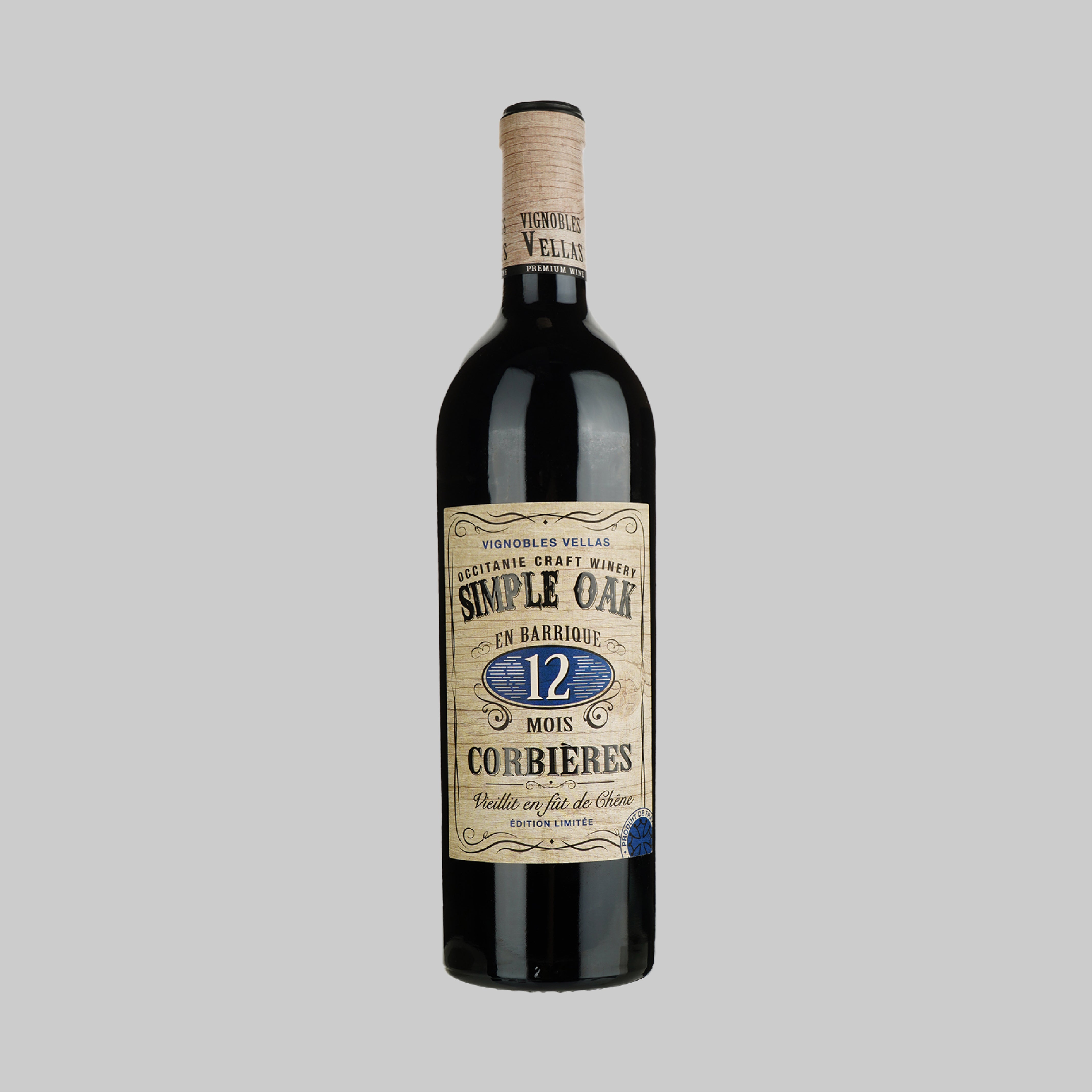 Vignobles Vellas Simple Oak 12 Mois Corbieres 2018 750ml 15% - Time2Drink