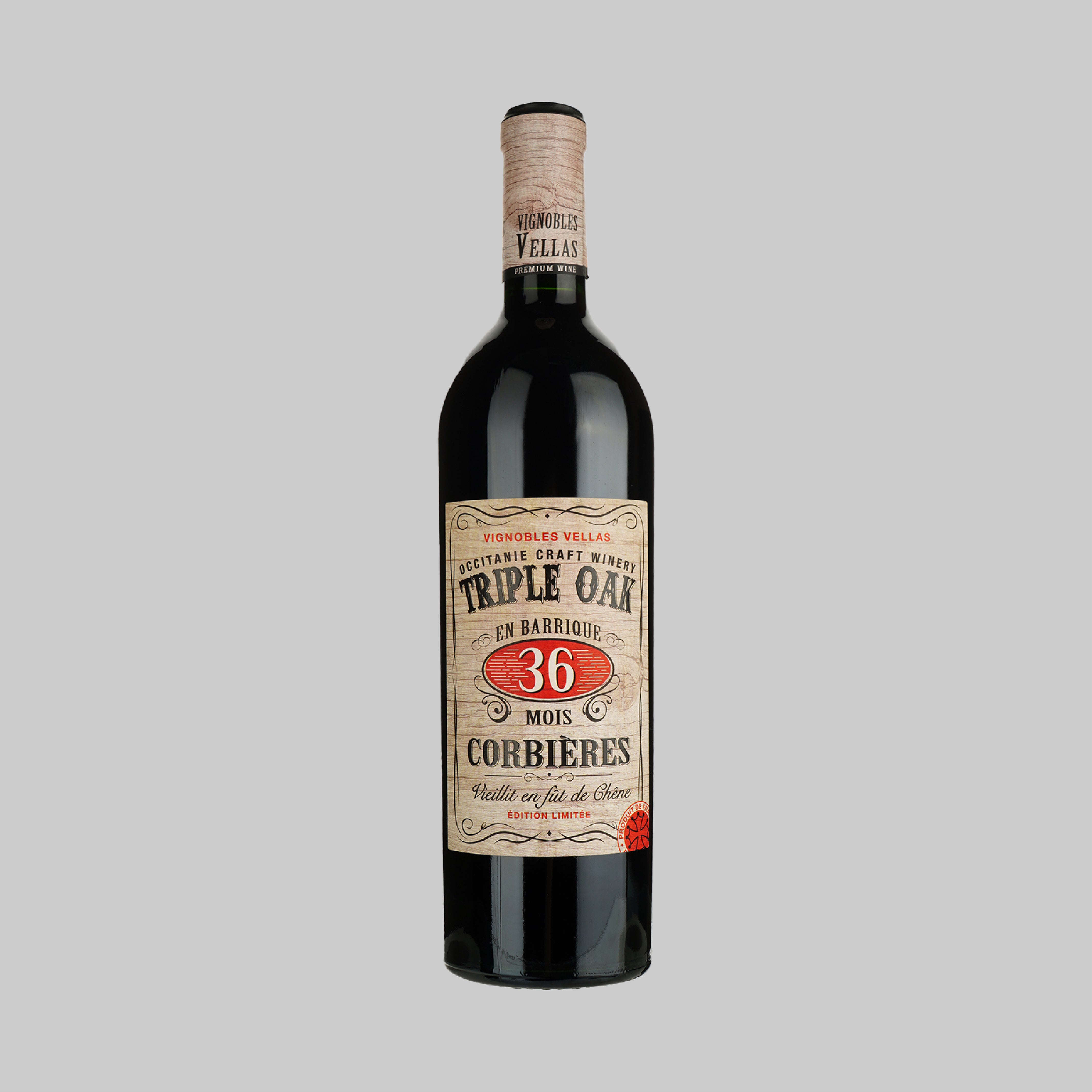 Vignobles Vellas Triple Oak 36 Mois Corbieres 2018 750ml 15% - Time2Drink